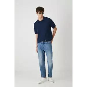 Medicine tricou polo culoarea albastru marin, neted imagine