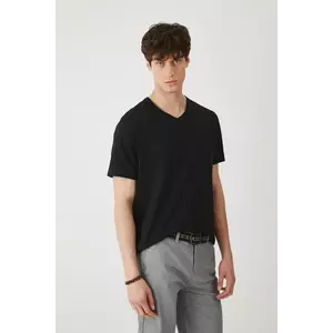 Medicine tricou din bumbac culoarea negru, neted imagine