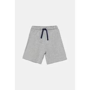 United Colors of Benetton pantaloni scurți din bumbac pentru copii culoarea gri, talie reglabila, 3BL0C903L imagine