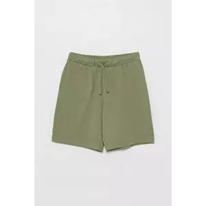 United Colors of Benetton pantaloni scurți din bumbac pentru copii culoarea verde, talie reglabila, 3BL0C903L imagine