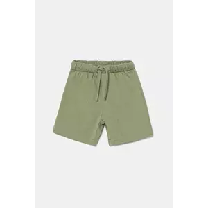 United Colors of Benetton pantaloni scurți din bumbac pentru copii culoarea verde, talie reglabila, 3BL0G900Q imagine