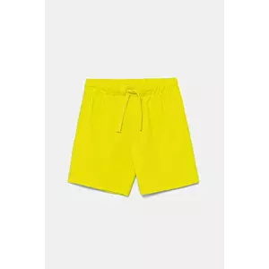 United Colors of Benetton pantaloni scurți din bumbac pentru copii culoarea verde, talie reglabila, 3BL0G900Q imagine