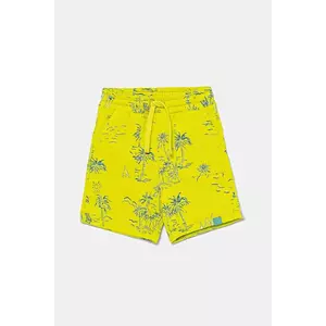 United Colors of Benetton pantaloni scurți din bumbac pentru copii culoarea verde, talie reglabila, 32IEG901Y imagine