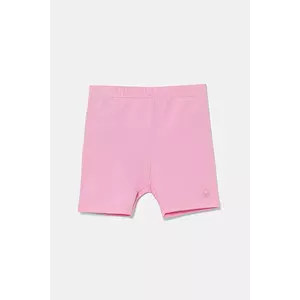 United Colors of Benetton pantaloni scurți copii culoarea roz, uni, 3MT1G900R imagine