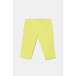 United Colors of Benetton leggins copii culoarea verde, uni, 3MT1GF01M imagine