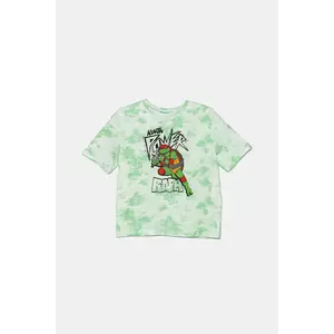 United Colors of Benetton tricou de bumbac pentru copii culoarea verde, cu imprimeu, 3ORKC10P3 imagine