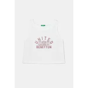 United Colors of Benetton top din bumbac pentru copii culoarea alb, 3I1XCH01Z imagine