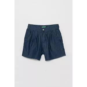 United Colors of Benetton pantaloni scurți din bumbac pentru copii culoarea bleumarin, neted, 4DHJC903T imagine
