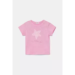 United Colors of Benetton tricou din bumbac pentru bebeluși culoarea roz, 3I1XA1069 imagine