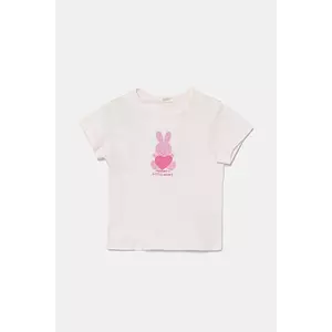 United Colors of Benetton tricou din bumbac pentru bebeluși culoarea roz, 3I1XA1067 imagine
