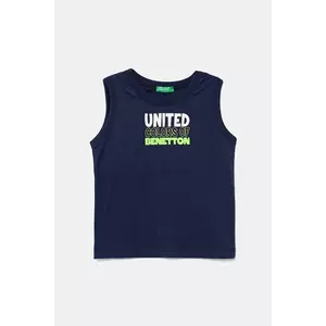 United Colors of Benetton tricou de bumbac pentru copii culoarea bleumarin, cu imprimeu, 3I1XGH013 imagine