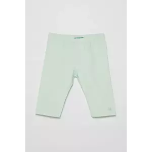 United Colors of Benetton leggins copii culoarea verde, uni, 3MT1GF01M imagine