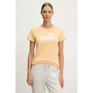 Puma tricou din bumbac femei, culoarea portocaliu, 682371 imagine