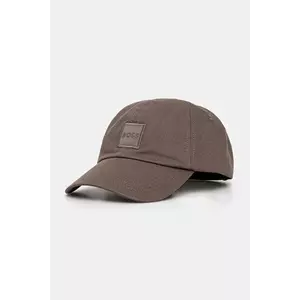 BOSS Orange șapcă de baseball din bumbac culoarea bej, cu imprimeu, 50535555 imagine