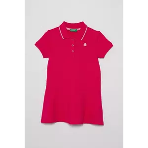 United Colors of Benetton rochie fete culoarea roz, mini, evazati, 3F9HGV00Z imagine