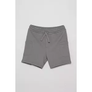 United Colors of Benetton pantaloni scurți din bumbac pentru copii culoarea gri, talie reglabila, 39DJG901C imagine