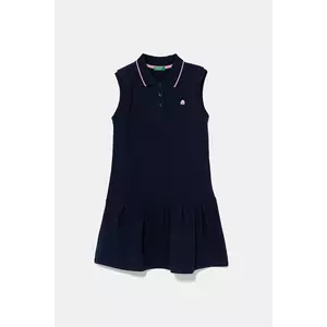 United Colors of Benetton rochie fete culoarea bleumarin, mini, evazati, 3F9HCV012 imagine