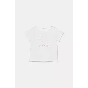 United Colors of Benetton tricou din bumbac pentru bebeluși culoarea alb, 3I1XA1069 imagine