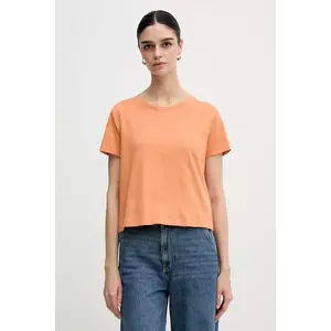 Sisley tricou din bumbac culoarea portocaliu, 3I1XL107A imagine