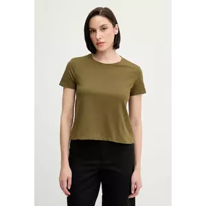 Sisley tricou din bumbac culoarea verde, 3I1XL107A imagine