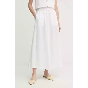 United Colors of Benetton fustă din in culoarea alb, midi, evazati, 4AGHD004L imagine