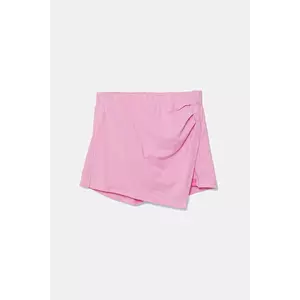 United Colors of Benetton fustă-pantalon din bumbac pentru copii culoarea roz, neted, 35RYC903H imagine
