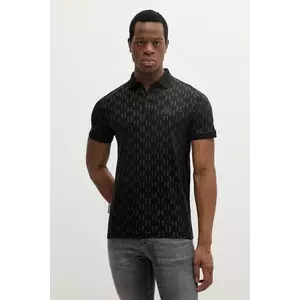 Karl Lagerfeld polo de bumbac culoarea negru, modelator, 552251.745070 imagine