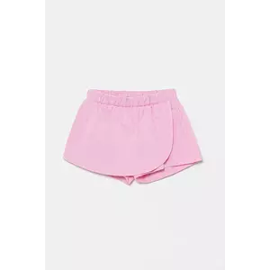 United Colors of Benetton fustă-pantalon din bumbac pentru copii culoarea roz, neted, 3BL0G901W imagine