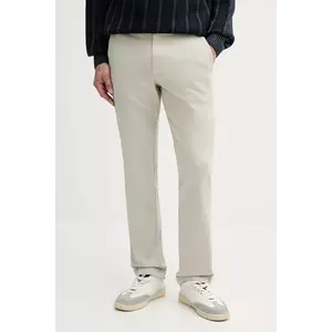 BOSS Orange pantaloni culoarea bej, drept, 50542986 imagine