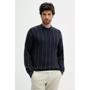 BOSS Orange pulover de bumbac culoarea bleumarin, 50543690 imagine
