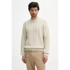 BOSS Orange pulover de bumbac culoarea bej, 50543690 imagine