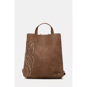 Desigual rucsac GOODALL SAND SUMY MI culoarea maro, mic, 25SAKP07 imagine