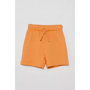 United Colors of Benetton pantaloni scurți din bumbac pentru copii culoarea portocaliu, talie reglabila, 3BL0G900Q imagine