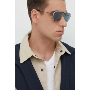 Balenciaga ochelari de soare barbati, culoarea gri, BB0298SA imagine