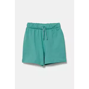 United Colors of Benetton pantaloni scurți din bumbac pentru copii culoarea turcoaz, talie reglabila, 3BL0G900Q imagine