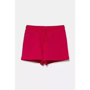 United Colors of Benetton pantaloni scurți din bumbac pentru copii culoarea roz, uni, talie reglabila, 3BL0G901T imagine