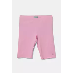 United Colors of Benetton pantaloni scurți copii culoarea roz, uni, 3MT1C901D imagine