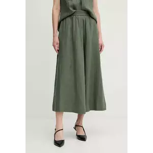 United Colors of Benetton fustă din in culoarea verde, midi, evazati, 4AGHD004L imagine