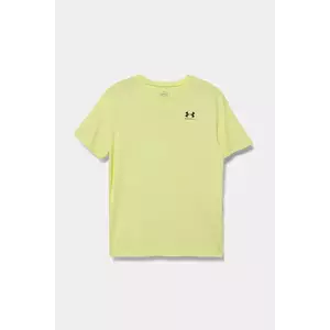 Under Armour tricou copii SPORTSTYLE LC SS culoarea verde, cu imprimeu, 1389962 imagine
