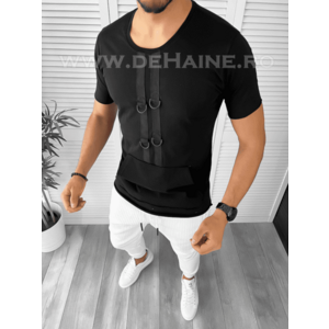 Tricou barbati slim fit negru B1955 N5-3.1 imagine