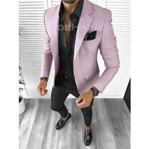 Sacou barbati roz slim fit B8285 P20-2.3 imagine