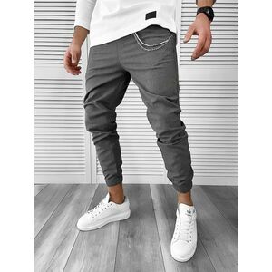 Pantaloni barbati casual gri inchis 7182 G6-1 imagine