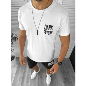 Trening barbati alb/negru pantaloni + tricou 11699 D2-5.3 imagine