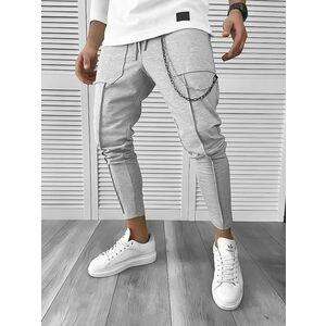Pantaloni de trening gri conici 10142 O2-4.3 imagine