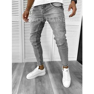 Blugi barbati conici gri B9408 D2-1.3 imagine