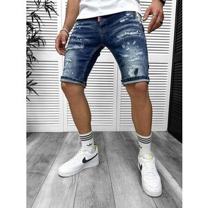 Blugi barbati scurti conici albastri 5714 imagine