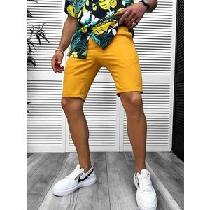 Pantaloni scurti casual mustar 13058 imagine