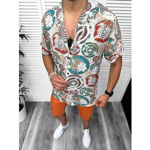 Compleu de vara camasa imprimeu + pantaloni 13053 imagine
