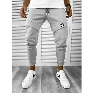 Pantaloni de trening gri conici 12180 O3-3.3 imagine