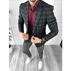 Sacou barbati slim fit 028 O3-5.1 imagine